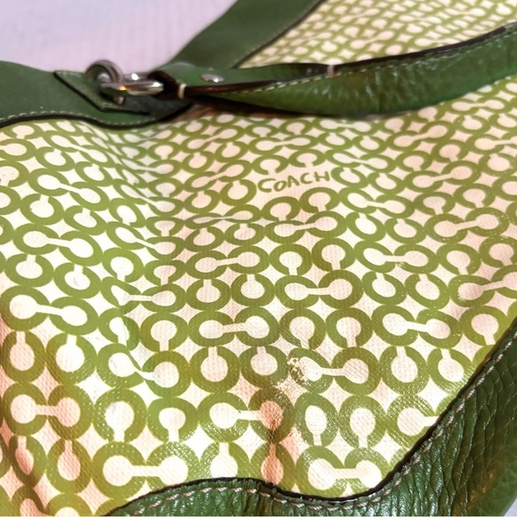 Coach vintage CC signature print canvas satchel handbag - Picture 8 of 9